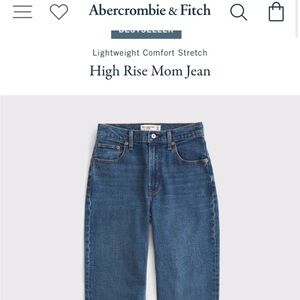 Abercrombie & Fitch High Rise Mom Jeans - Blue